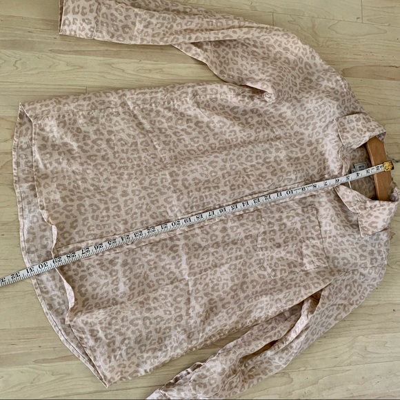 GAP linen loose fitting leopard print shirt size S - Picture 8 of 10